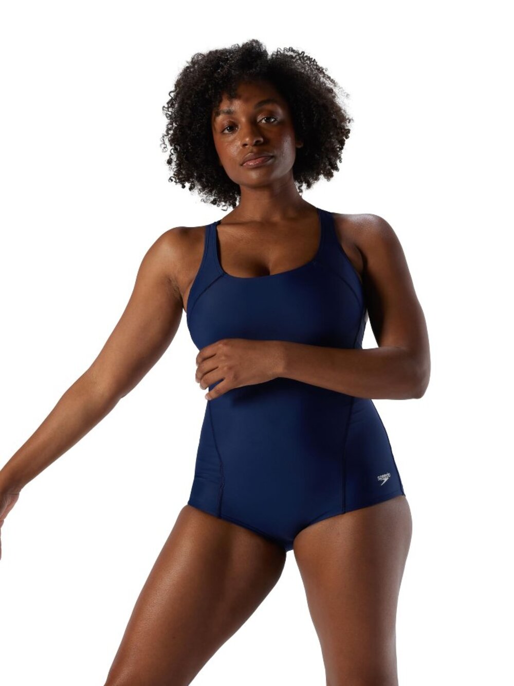 speedo Women's Swimsuit One Piece PowerFlex Princess Seam Ultraback Conservative